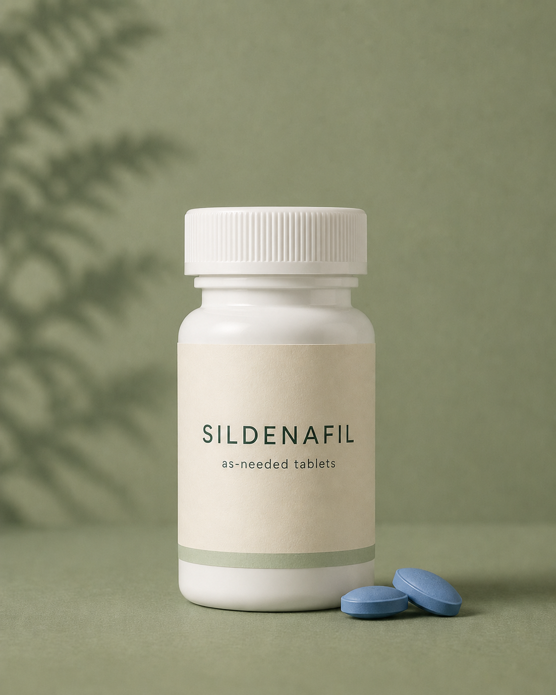 Sildenafil prescription tablet bottle
